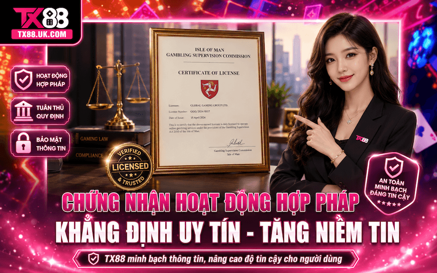 Giấy Phép Hoạt Động TX88 – Cơ Sở Minh Bạch Cho Dịch Vụ Game Trực Tuyến