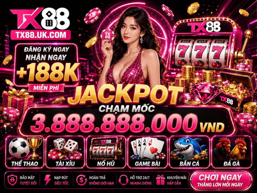 Nổ Hũ TX88 – Kho Slot Online Đa Chủ Đề Với Vòng Quay, Bonus Và Jackpot